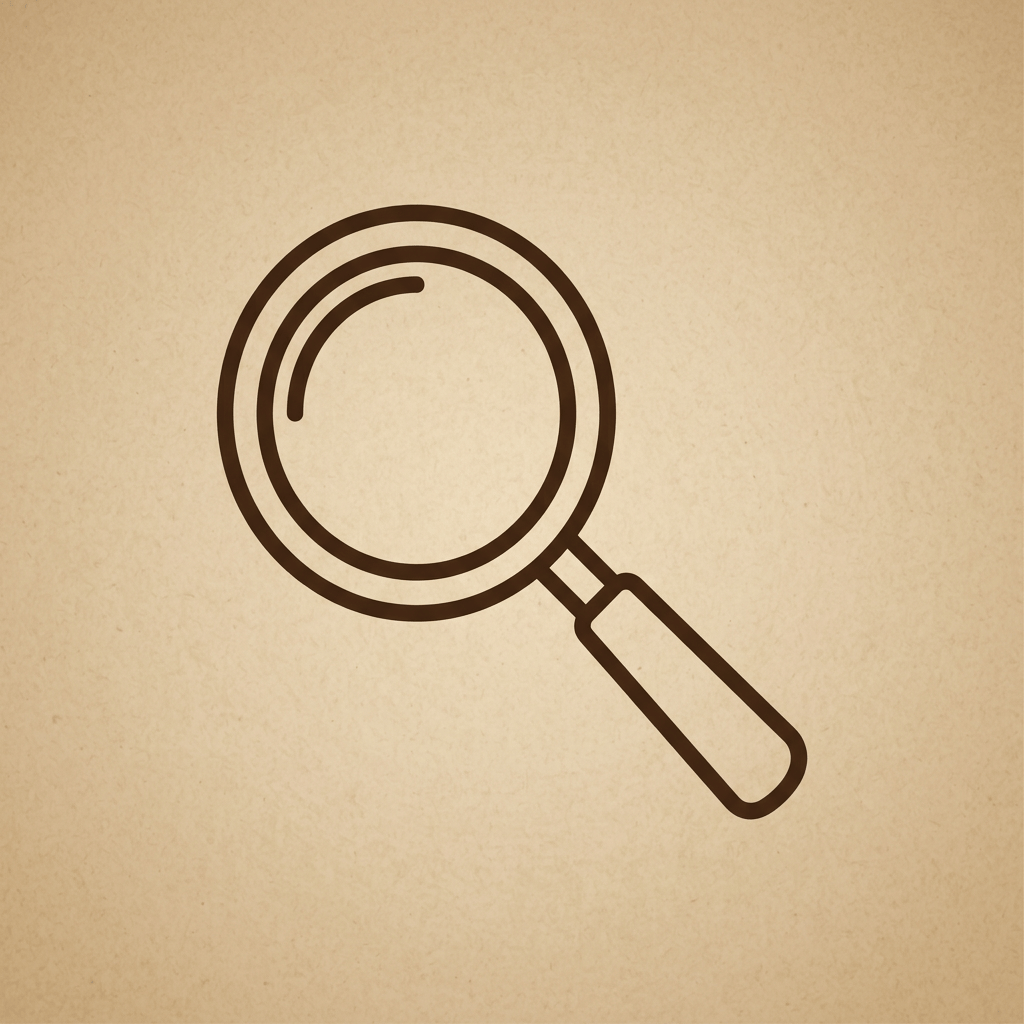 Magnifying glass icon representing search