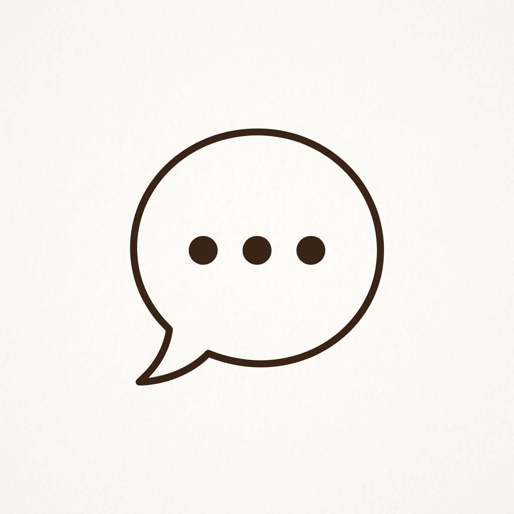Speech bubble with three dots indicating a comment or message